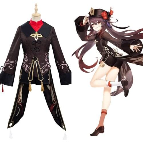 Genshin Impact HuTao Cosplay Costume Outfits Halloween Carnival Suit