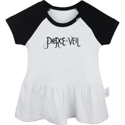 Interesting Black Volume Pierce the Veil Fonts Choose Life Design Newborn Baby Girls Dresses Toddler Infant Cotton Clothes