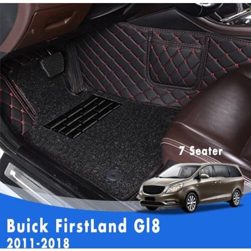 Carpets For Buick FirstLand Gl8 2018 2017 2016 2015 2014 2013 2012 2011 7 Seater Double Layer Wire Loop Pedal Car Floor Mats