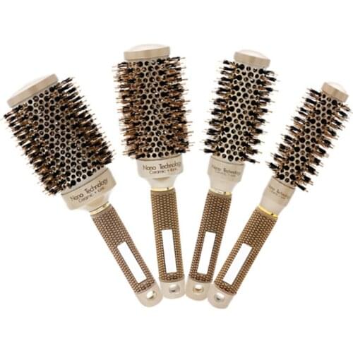 Round Brushes for Blow Drying Professional Anion Anti-static Large Hair brushesSalon Styling Comb Gold (4 size/set)