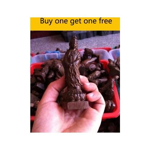 Buy One Get One Free, Guanyin Wood Carving, Wood Carving Buddha Image, Avalokitesvara Bodhisattva, Buddhist Guanyin Lotus