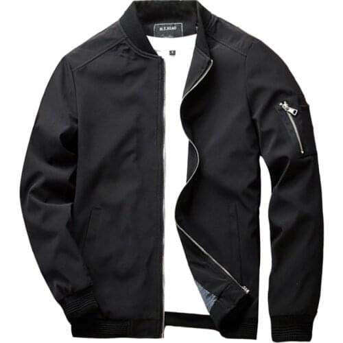 New Fashion Mens Bomber Zipper Jacket Male Casual Streetwear Hip Hop Slim Fit Pilot Coat Men Spring Clothing