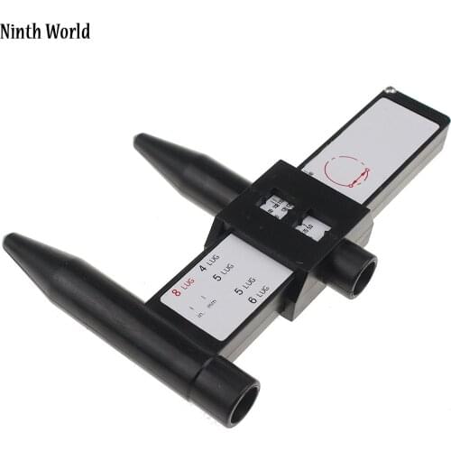 Ninth World PCD Ruler Hub Ruler 4 5 6 8 LUG Bolt Patterns Gauge PCD Caliper Measuring Tool Vehicle Auto Car Modification Tools