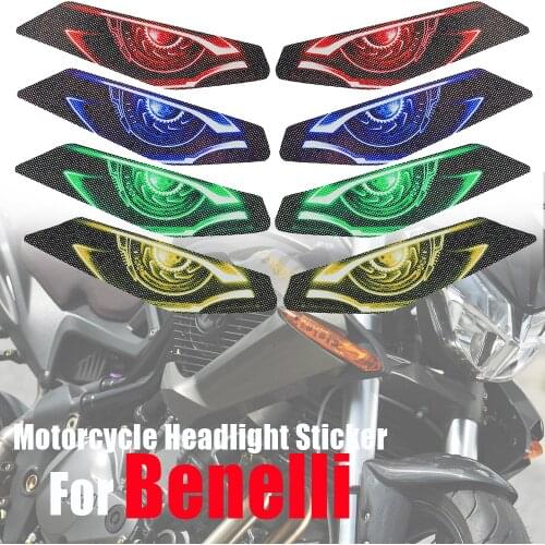 Motorcycle Headlight Decoration Sticker For Benelli TNT1130 TNT 1130 1130R 899 Cafe Racer 3D Head Light Fairing Protection Decal