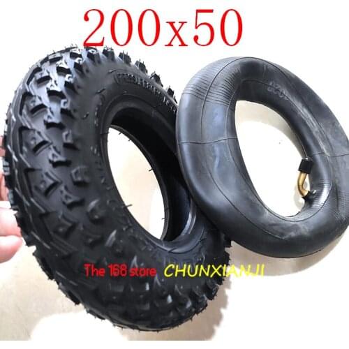 Newest 2 Set 200x50 Inner and Outer Tyre (8''*2'') Tube Tyre for Electric Gas Scooter & Electric Scooter Wheelchair Wheel