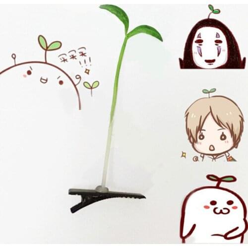 New Cute Grass Hair Clip Barrtttes Girls Accessories Flower Mushroom Bean Hairclips Women Children Plants Hairpins