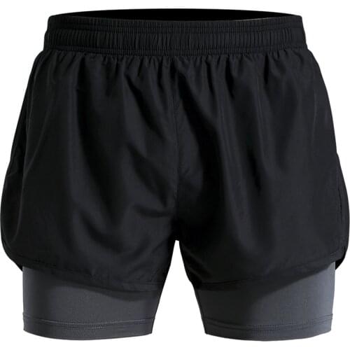 New Mens Sports 3" Running Shorts Quick-drying Active Training Exercise Jogging 2 in 1 Shorts With Longer Liner