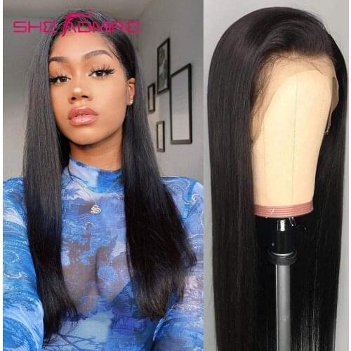 Bone Straight Lace Front Wig 13X4 HD Transparent Human Hair Wigs For Black Women She Admire Brazilian Straight Short Bob Wigs