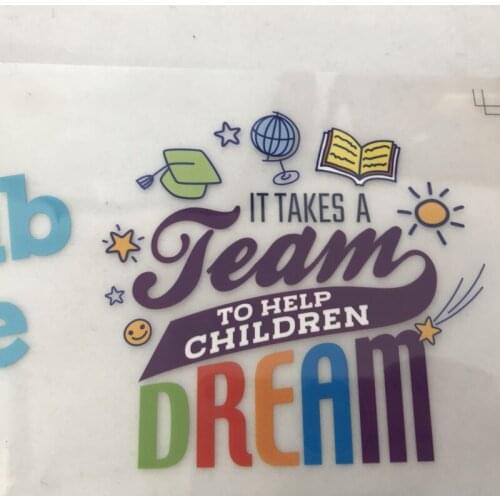 Custom garment heat transfer sticker for clothing bag