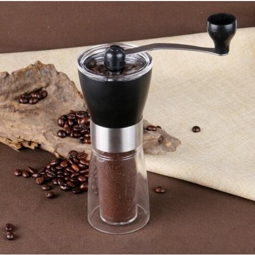 Portable Manual Coffee Grinder Conical Ceramic Burr Grinder for Home Office Travelling Washable Coffee Mill Easy Cleaning