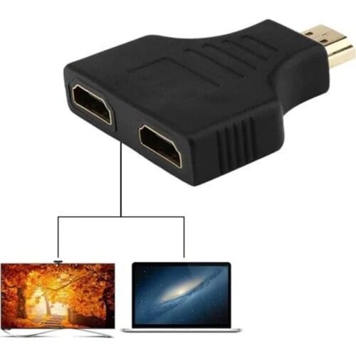 Multiple Colour 1080P HDMI Port Male to 2 Female 1 In 2 Out Splitter Adapter Converter SD&HI