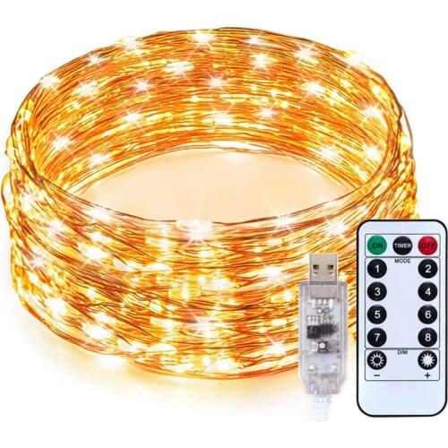 8Mode Remote Control Led String Lights USB Christmas Lights Fairy garlands Party Garden Bedroom Lights Decoration 5/10/20M