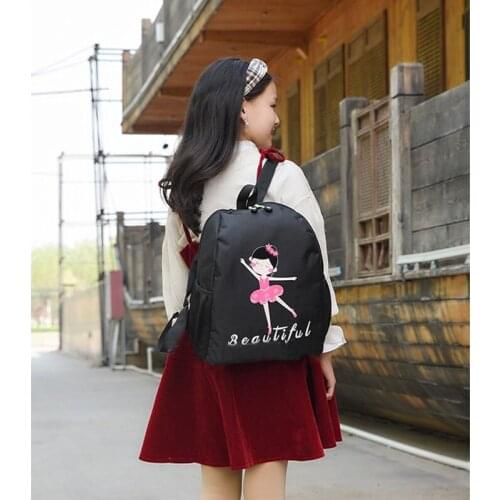 Girl Ballet Tutu Dance Backpack High Quality Printing Duffel Shoulder Bag Large Capacity Ballet Package Receive Dance Shoes