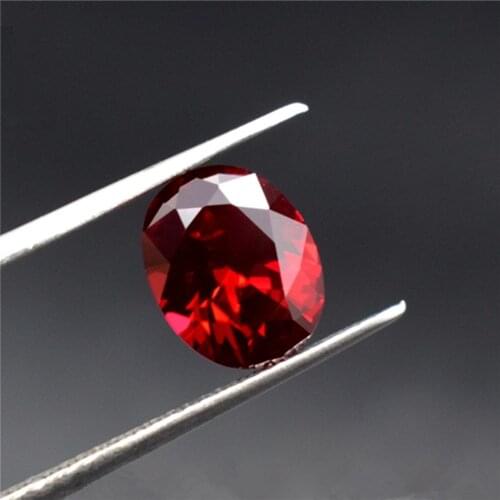 Grade AAA Cutting Dark Blood-red Ruby Oval Cut Gemstone Egg Shape Faceted Ruby Gem Multiple Sizes to Choose C63R