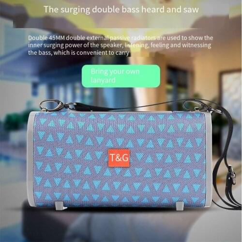 TG-123 Outdoor Mini Speaker Portable Wireless Bluetooth-compatible Speaker Subwoofer Outdoor Speaker Support FM TF Card Radio