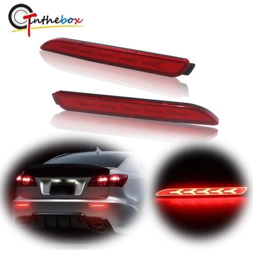 Gtinthebox 3D Optic Red Lens Red LED Rear Bumper Reflector Light, Rear Fog Lights, Tail Lights, Brake Lights For Lexus Toyota