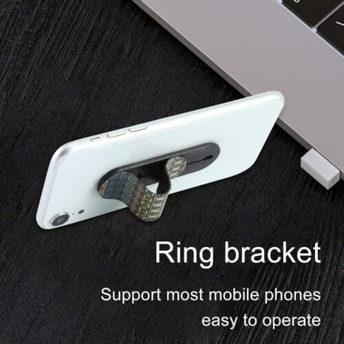 Universal U-shaped Multi Band Finger Ring Holder Mobile Phone Grip Support Stand with Back Sticker for Tablet new