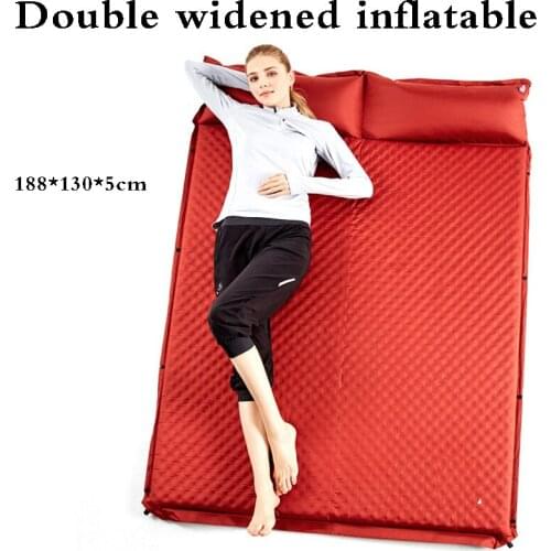 Outdoor thickened 5cm automatic inflatable cushion, moisture-proof cushion, outdoor tent sleeping mat, double inflatable bed, ca