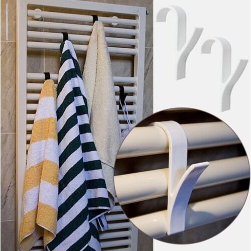 6PCS High Quality Hanger For Heated Towel Radiator Rail Clothes Hanger Bath Hook Holder Percha Plegable Scarf Hanger