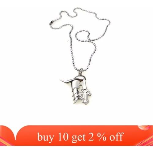 Janpanese Anime Necklace Bleach Ulquiorra Cifer 4th Blade Hollow Model Toy Pendant Gift Collection Accessories