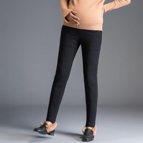 Winter Pregnant Womens Pants 90% White Duck Down Padded Pencil Pants Woman Elastic High Waist Soft Down Trousers Ladies PT-472
