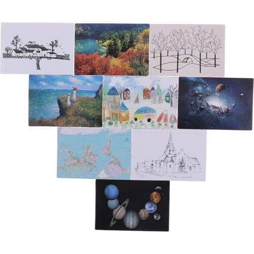 1/12 Vintage Frame Mural Wall Painting for Dolls House Living Room Bedroom Furniture Decor Toys Dollhouse Miniature