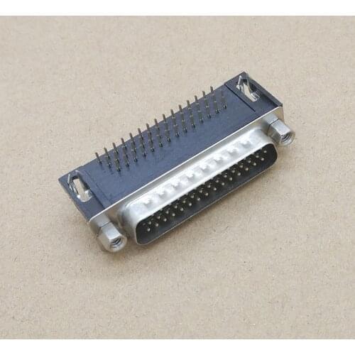 10 Pcs Serial Port Connectors 44 Pin Male Right Angle PCB Connector 3 Rows D-SUB