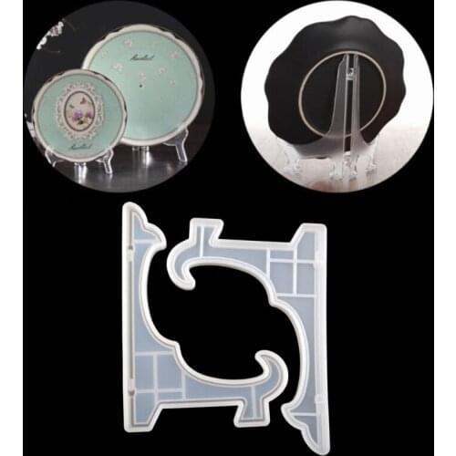 2Pcs 10 inch Display Stand Pictures Frame Holder Silicone Epoxy Resin Casting Mold Artworks Easels Holder Mold Kit Tools