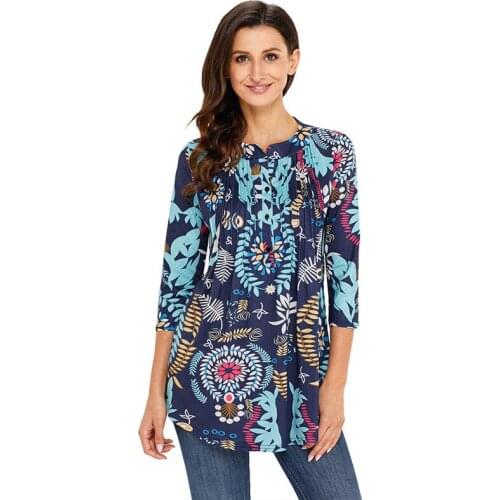 2020 Fashion Summer T Shirt Women Printed T-shirts For Women Tops Tee Shirt Femme Casual Pleated Womens Clothing WXF570