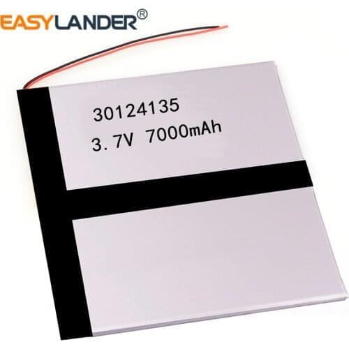 30124135 3.7v 7000mAh lithium Li ion polymer rechargeable battery Polymer Tablet pc MID IPAQ Power bank chuwi HI10 CW1515
