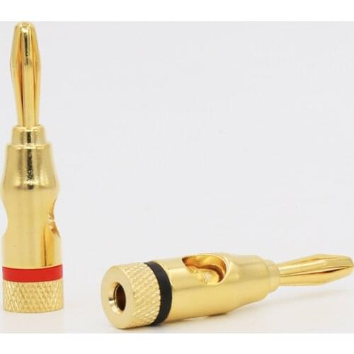 4pcs Banana Plugs Musical Audio Speaker Wire Cable Connector