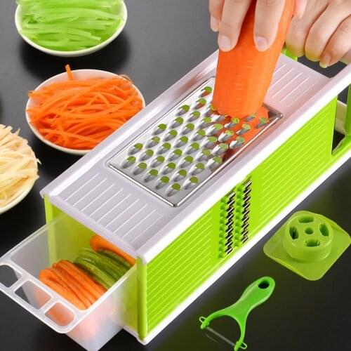 4 Sides Grater for Fruit Vegetables Carrot Onion Potato Slicer Peeler Cutter Grinder 5 In 1 Multifunctional Kitchen Accessories