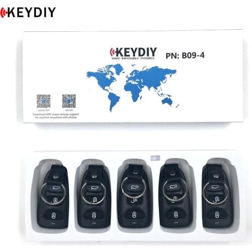 5pcs/lot KD B09-3/4 Car Key B Series Remote Smart Control Key for KD900/KD MINI/URG200/KD-X2 Key Programmer