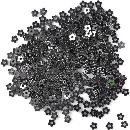 AAA Cute Flower Black Hematite beads 1*4mm 410Pcs Natural Stone beads Jewelry bracelet Necklace Making DIY Findings Accessories