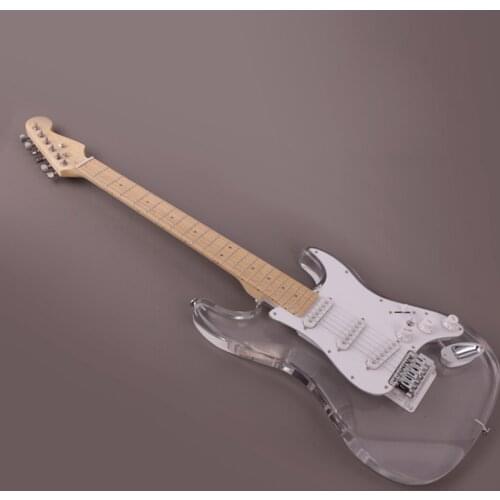 Good quality ST acrylic electric guitar with blue light free shipping