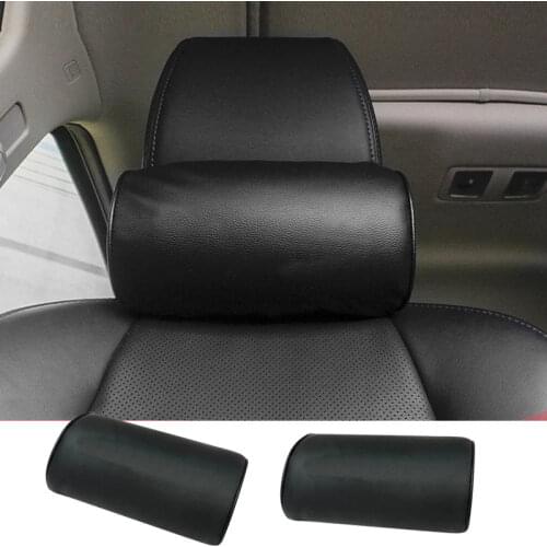 Pu Leather Car Neck Pillow Head Support Protector Auto Headrest Support Rest Travelling Car Comfortable Headrest Neck Pillow