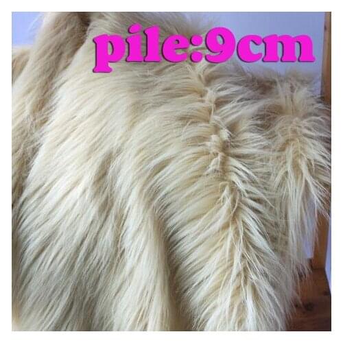 Beige Shaggy Faux Fur Fabric (long Pile fur) Costumes Cosplay Newborn Photo Props 36"x60" Sold By The Yard Free Shipping