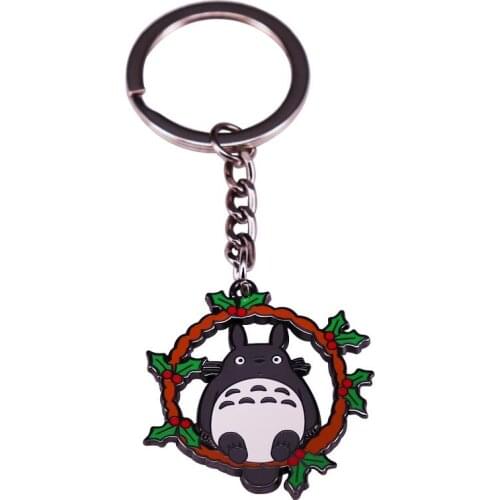 Beautiful Cherry Wreath Keyring Ghibli Anime Fans Totoro Keychain