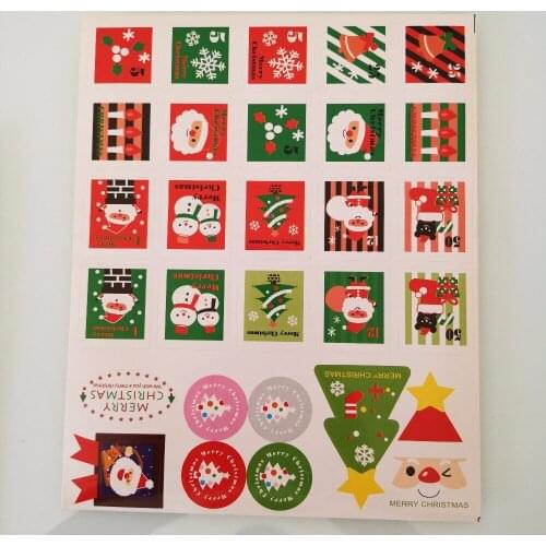 Christmas festival decoration paper sticker, 28 styles per sheet, 30 sheets/lot, Item No. FE12