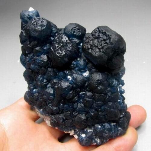 296g Blue Fluorite on Milch/Smoky Quarz Point - crystals and stones healing Mineral specimen Home Decor feng shui decoration