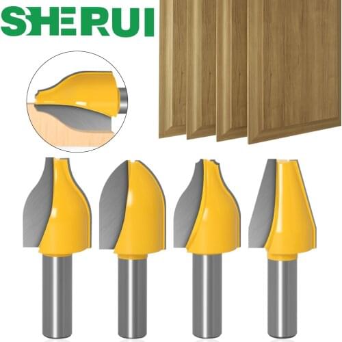 1-4pcs 12mm 1/2" Shank Vertical Raised Panel Router Bit Tenon Cutters Set Door Woodworking Cutter Wood Drill Bit