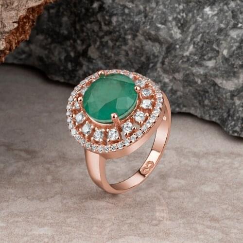 Rings For Women 925 Sterling Silver Ring Zirkon Agate Stone Women Jewelry High Quality Handmade