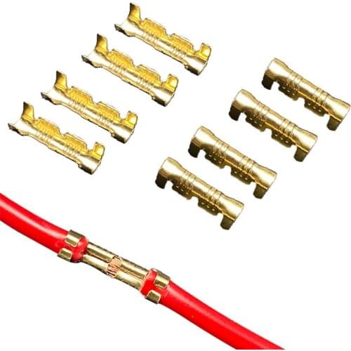 50/100/200 PCS Brass Crimp Terminal 0.3-1.5mm U Shape Terminal Connector Wire Docking Connectors Line Press Connector Terminal