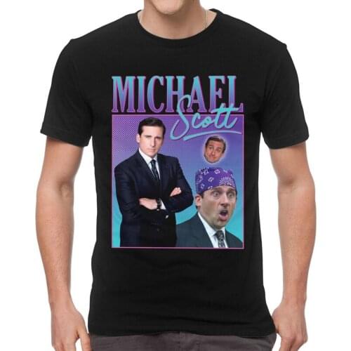 Michael Scott T Shirt Men Cotton Print T-shirt Funny Tshirt Short Sleeve US The Office TV Show Dwight Schrute Tee Tops
