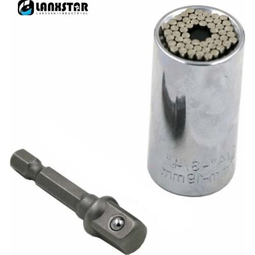 Multifunctional Solid Hex Convert Rod 7~19mm with 3/8 Universal Socket Ball Connecting Sleeve Strong Torque Shank