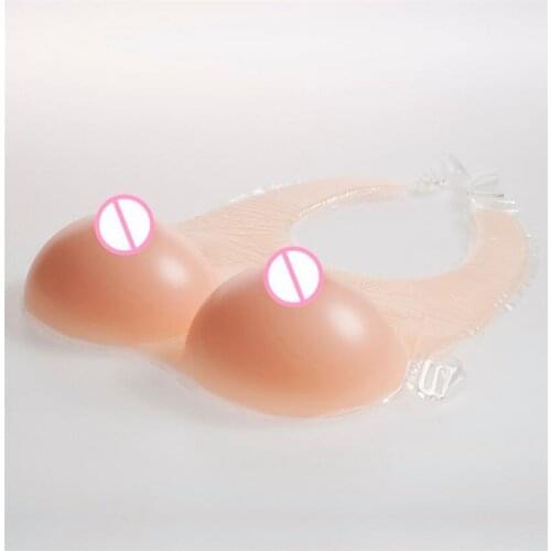 Fashion 1800g Realistic Silicone Breast Forms With Shoulder Straps For Transvestite Drag Queen Crossdresser Shemale Cosplay Gift
