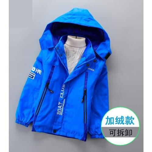 2018 New Mens Boy Thick Coat And Overcoat In Autumn Clothes Children Three And One Can Be Dismantled Jacket size 110CM-170CM