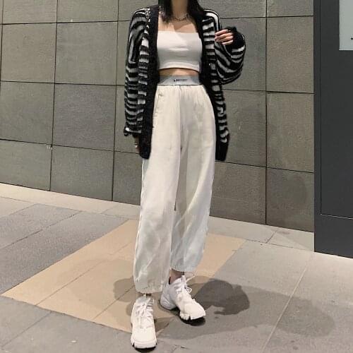 2021 New Women Cotton Sport Pant Casual Loose High Waist Joggers Slacks Female Soft Comfort Long Trousers Winter Autumn