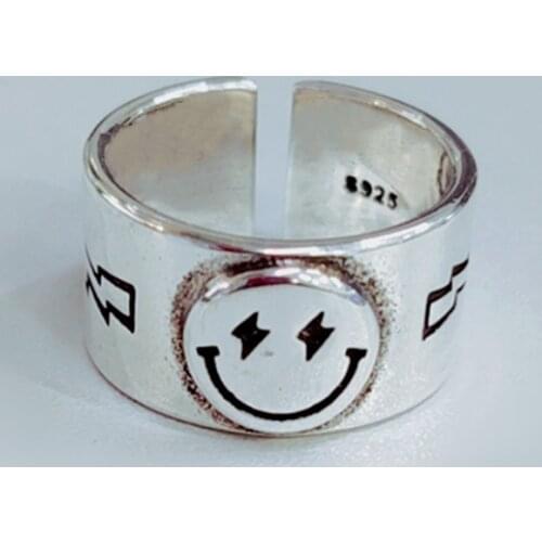 New Arrivals Charming Smile Ring for Women Boho Knuckle Party Rings Gothic Punk Jewelry Gifts for Girls 2021