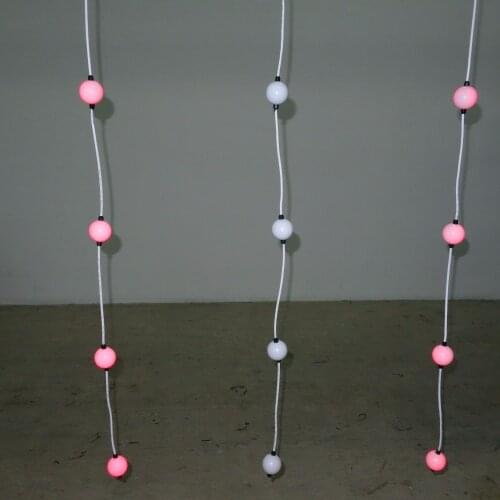 DC12V WS2811 50mm diameter addressable pixel ball;9pixes*10 lines with T splitter signal in series connection;indoor used only